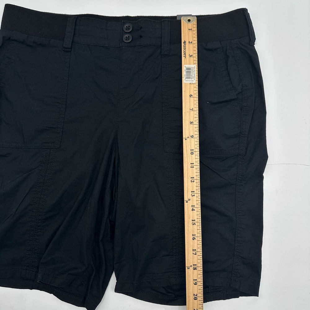 Torrid Bermuda Stretch Poplin Utility Shorts Deep Black Size 1 41770588 NEW - Picture 10 of 11